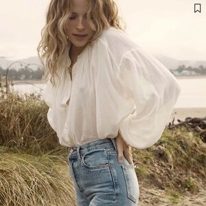 Doen Jane Blouse in Salt XS